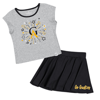 Toddler T-Shirt & Skirt Colosseum Go Gusites Black / Gray