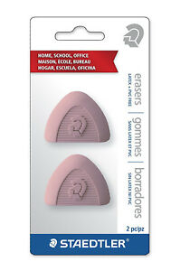 Eraser Triangular Pink 2Pk