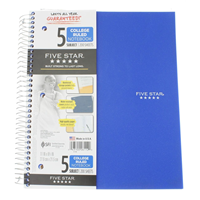 Notebook 5 Star 5 Subject Assorted