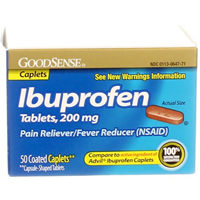 Ibuprofen Brown Caplet Advil 50 Good Sense