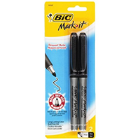 Marker Mark*It Pocket Fine Black 2Pkg Permanent