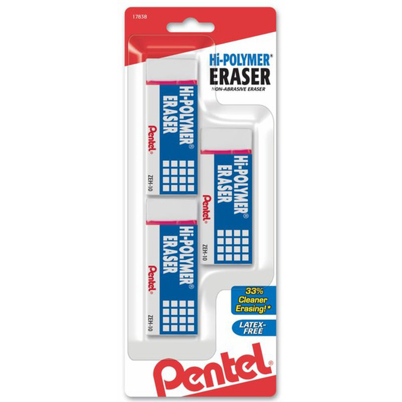 Eraser Hi-Polymer 3 Pkg (SKU 11766230100)