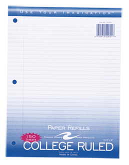 Looseleaf Paper College Rule (SKU 1112273998)