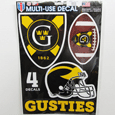 Decal 4 Pack Helmet Shield Football And Gusties