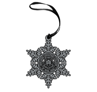 Pewter Gustavus Seal Snowflake Ornament