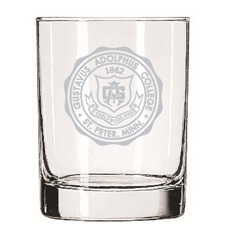 Rocks Glass With Etched Gustavus Seal (SKU 1184434157)