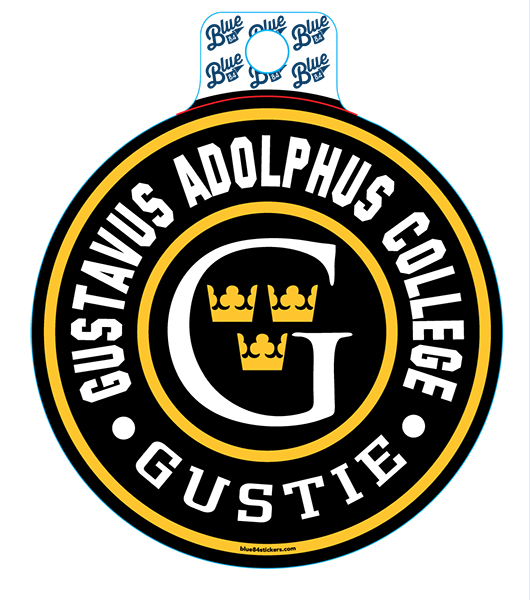Sticker Blue 84 Circle Gustavus Adolphus College Gustie (SKU 1185871377)