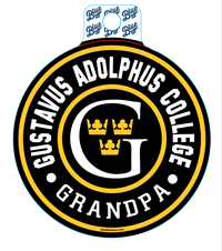 Sticker Blue84 Circle Gustavus Adolphus College Grandpa