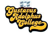 Sticker Blue 84 Gustavus Adolphus College 3 Lines
