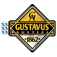Sticker Blue 84 Gustavus Gusties 1862 Rectangle & Diamond