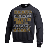 **Gustavus Christmas Sweatshirt - Black Gusties