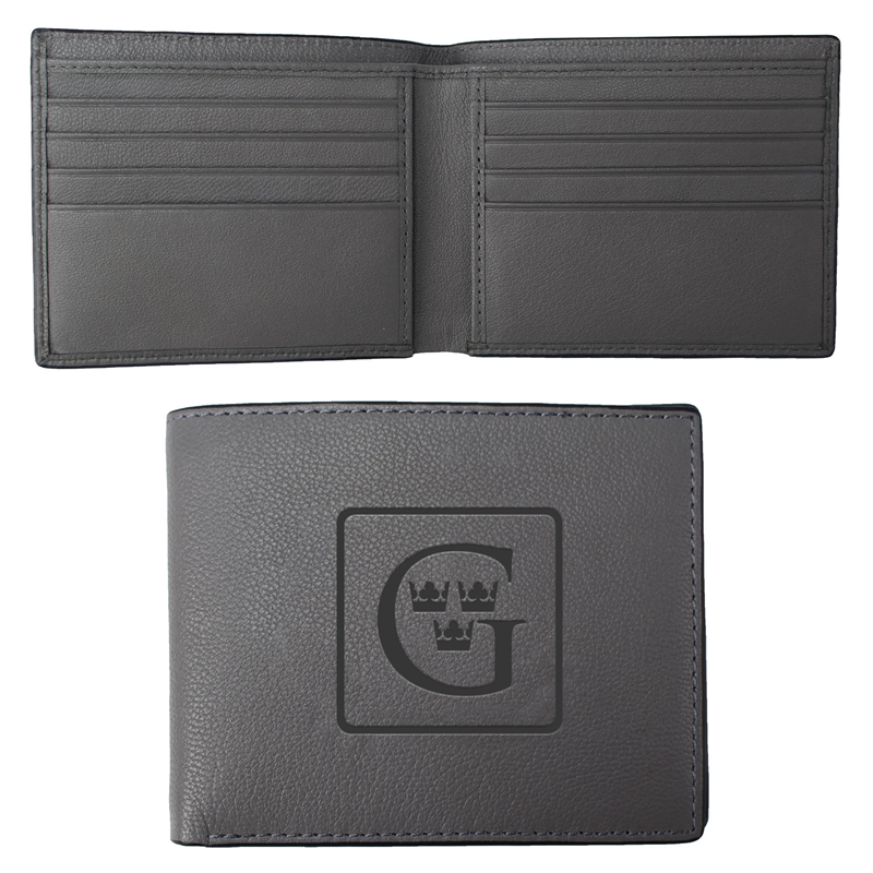 Gustavus Leather Billfold Wallet Gray (SKU 1190565371)
