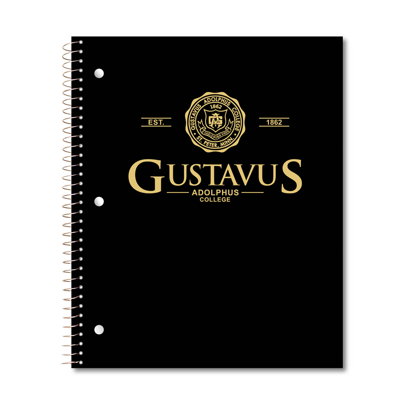 Notebook Gustavus Wordmark 1 Sub Blk/Gy/Wht (SKU 1191122798)