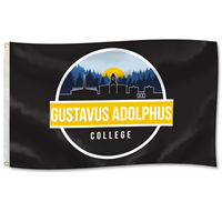 Flag University Blanket & Flags Gustavus Skyline
