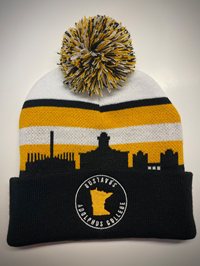 Hat Uscape Pom Beanie Gac Black / Gold / White