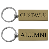 Keychain Lxg Gustavus Alumni Engraved Gold