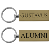 Keychain LXG Gustavus Alumni Engraved Gold