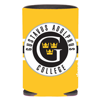 Can Koozie Gustavus Adolphus College Go Gusties Black / Gold
