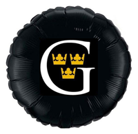 Balloon Foil 18 In G With Crowns