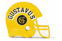 Wood Block Gustavus GA Football Helmet