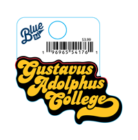 Sticker Blue 84 Gustavus Adolphus College 3 Lines *Mini*