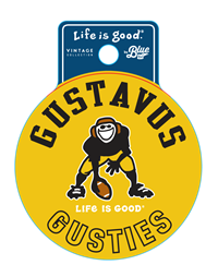 Sticker Blue 84 Gustavus Gusties Football Player