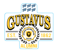 Sticker Blue 84 Gustavus Est 1862 Alumni