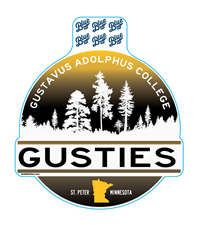 Sticker Blue 84 Gustavus Gusties Trees State Of Mn