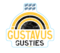 Sticker Blue 84 Gustavus Gusties Rainbow Black/Gold