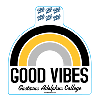 Sticker Blue 84 Good Vibes Gustavus Adolphus College