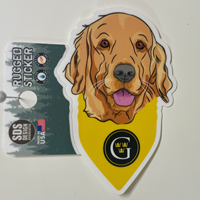 Sticker SDS Design Dog Head W/ Bandana 3.5"