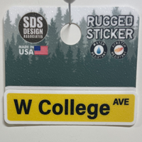 Sticker SDS Design W College Ave