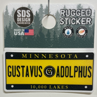 Sticker SDS Design Gustavus License Plate