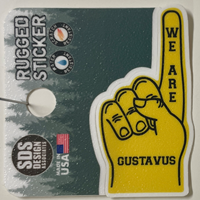 Sticker SDS Design We Are Gustavus Foam Finger