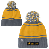 Youth Hat Under Armour Pom Gus Gustavus Patch Gray / Gold