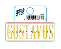 Sticker Blue 84 Gustavus Big Gusties Small White Mini