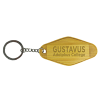 Keychain Spirit Bamboo Gustavus Adolphus College Brown