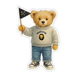 Sticker Textured Gustie Bear 3"