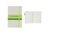 Features an eco-friendly design with a linen cover and 80 sheets of bamboo ruled paper. Elastic strap keeps the notebook securel (SKU 11889618101)