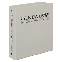 Binder 1.5" O-Ring White Gustavus Adolphus College