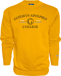 Crew Blue 84 Gustavus Adolphus College Circle G Gold