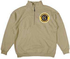 Half Zip Blue 84 Sanded Fleece Gustavus G Crowns Gusties Khaki