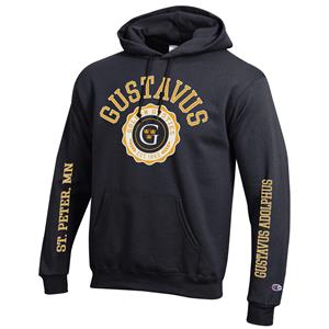 Hood Champion Powerblend Fleece Gustavus Golden Gusties 1862 G Crowns St Peter GA Black