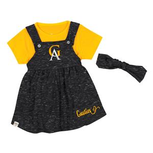 Infant Dress & Onsie Set Colosseum GA Gusties Heart Black And Gold