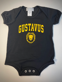 Infant Onesie Gustavus Gus Black W/ Little Gustie On Back