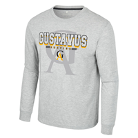 Long Sleeve T-Shirt Colosseum Gustavus Gustie Tonal GA Heather Gray