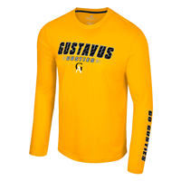 Long Sleeve T-Shirt Colosseum Gustie Repeat Gustavus GA Gold
