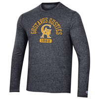 Long Sleeve T-Shirt Champion Gustavus Gusties GA Heather Black