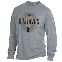 Long Sleeve T-Shirt Gear Gustavus Gus Mn State Gray