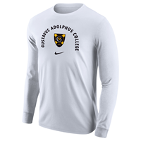Long Sleeve T-Shirt Nike Gustavus Adolphus College Shield White